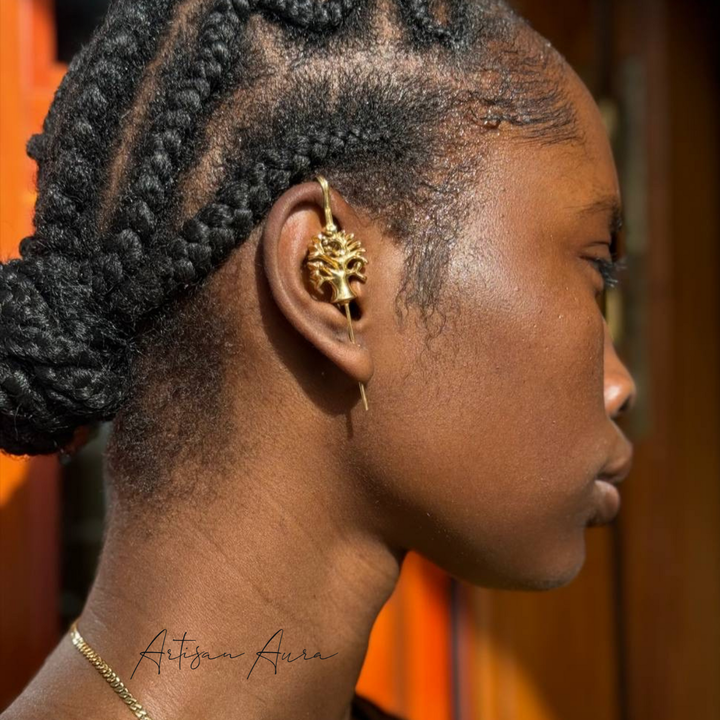 Mini Baobab Solitaire Single Piece Long Earring