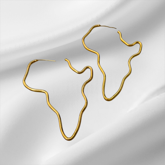 Afrique Contour Bronze Hoop Earrings