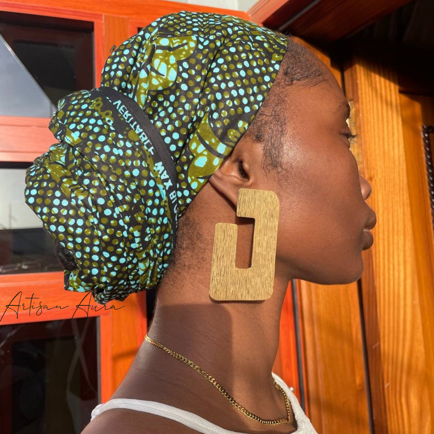 Open Rectangle Bronze Earrings